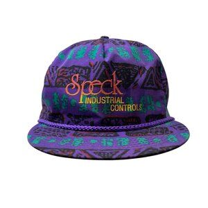 Speck Industrial Controls Vintage 90's Snapback Hat Cap Retro Purple Rope Dad